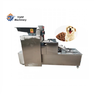 Mae anifail anwes yn trin peiriant gwneud bisgedi meddal bwyd caled